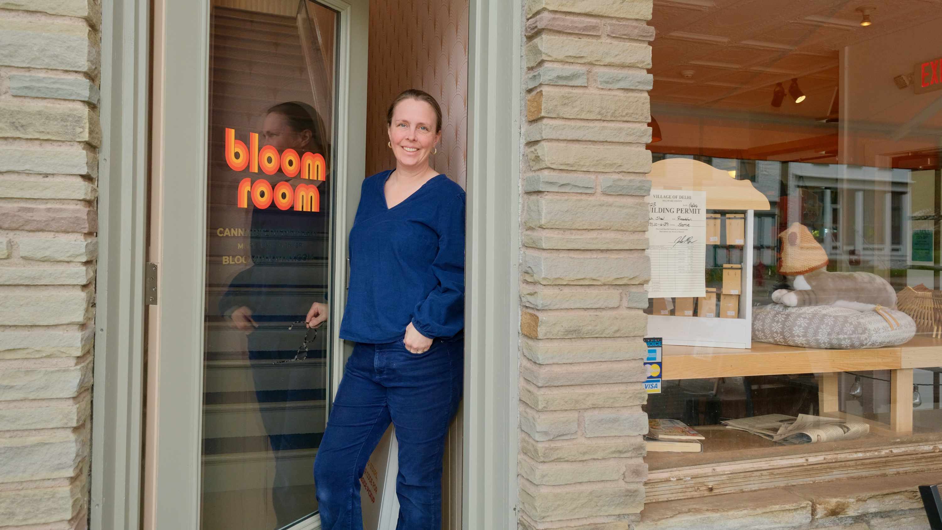 Lauren Raba, owner of Bloom Room, outside the dispensary