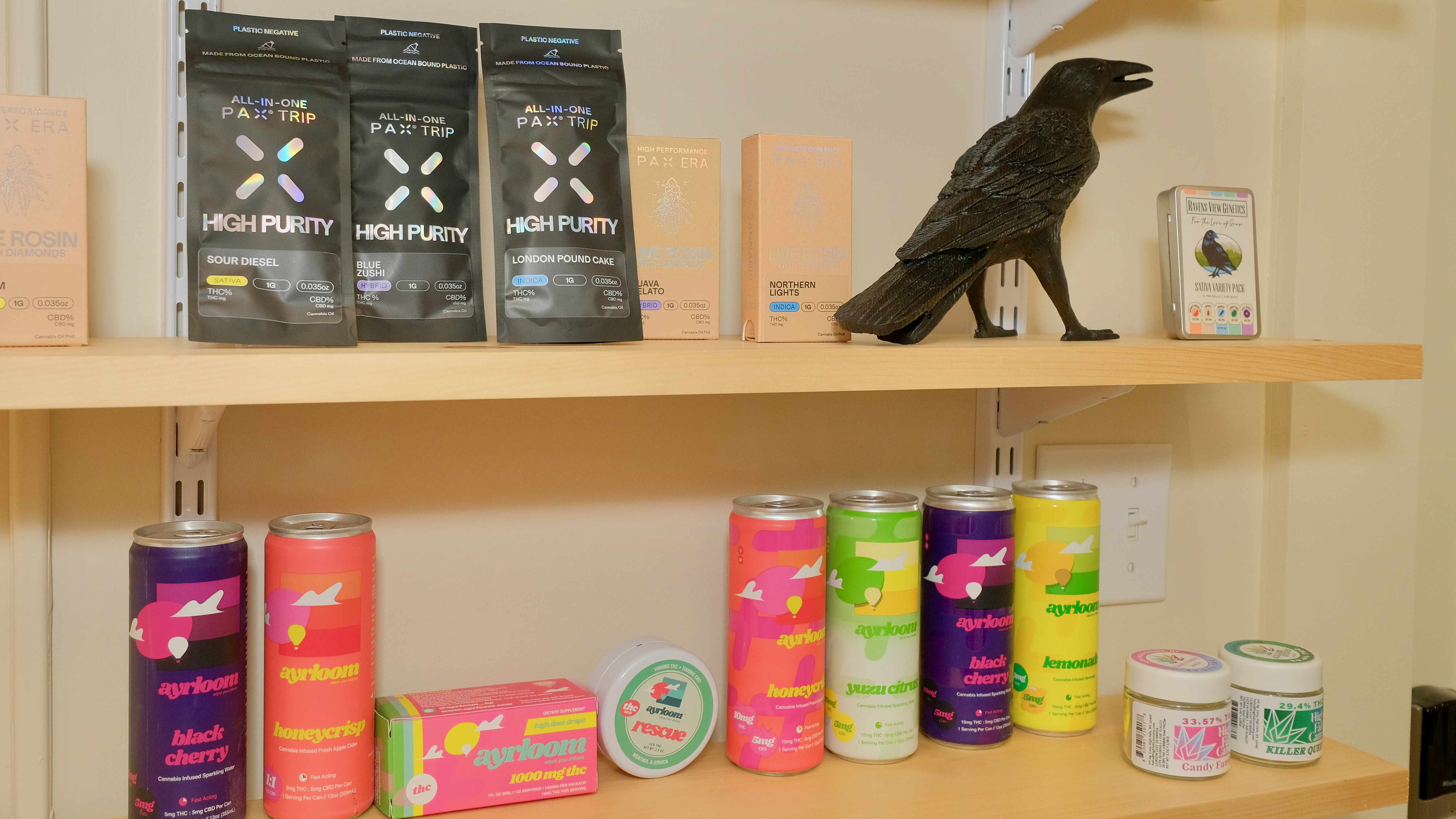 Cannabis products available at Bloom Room dispensary